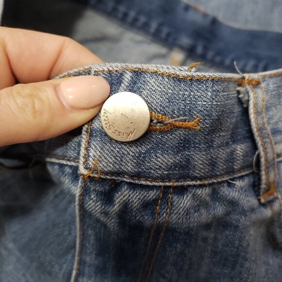 Uppertendom * Relaxed Light Wash Destroyed Jeans M - Picture 8 of 12